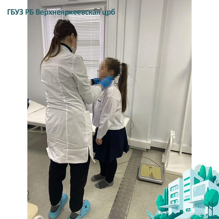 Врач-педиатр Абдулова Виктория Жусуповна совершила рабочий выезд к маленьким пациентам Урметовского ФАПа