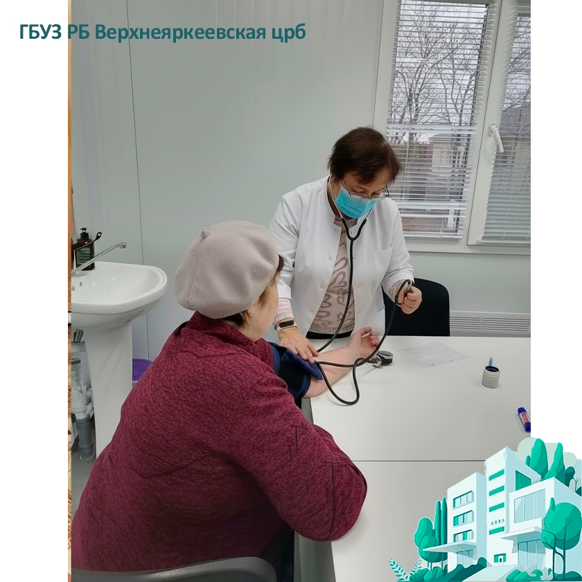 Врач-терапевт Нуриманова Гульнара Назимбековна посетила жителей деревни Шамметово