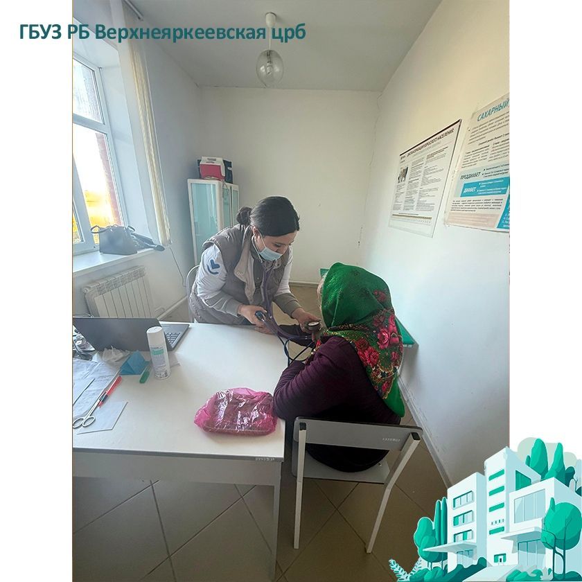 17 сентября врачи Верхнеяркеевской больницы провели выездной прием пациентов