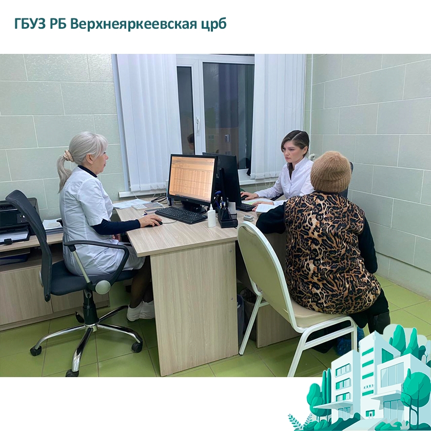Врач-кардиолог Альбина Рабисовна Еникеева провела выездной прием в Верхнеяркеевской больнице