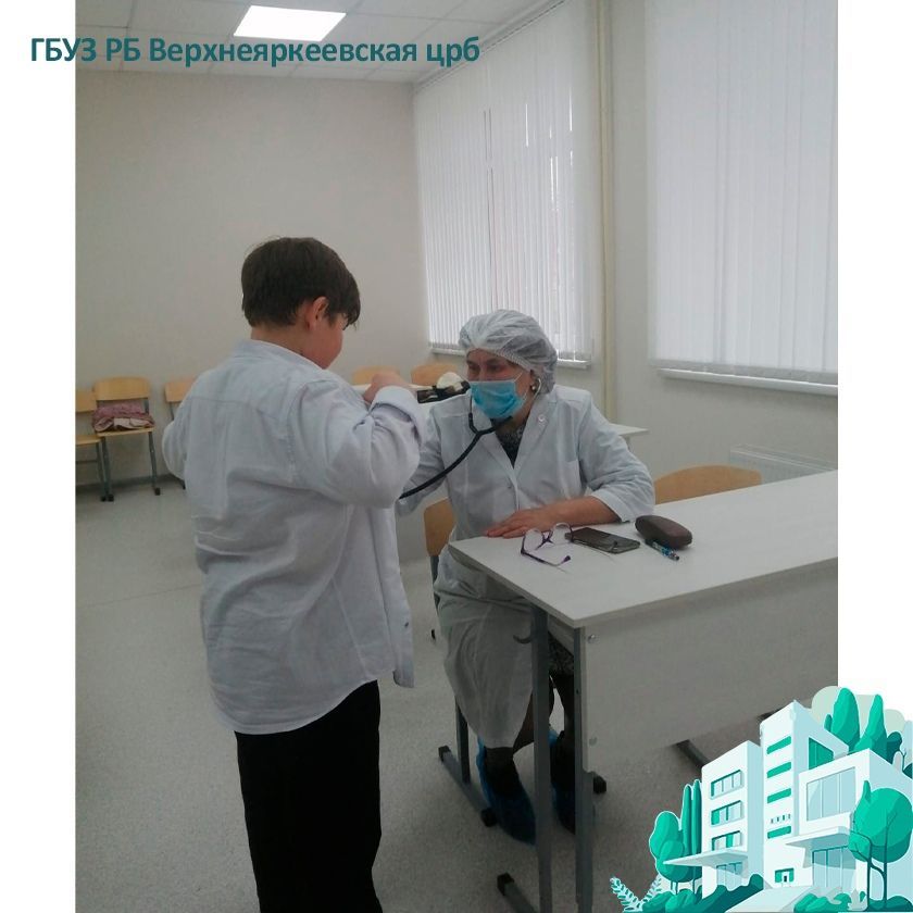Сегодня врач-педиатра Мубинова Раушания Махтумьяновна посетила детей села Старокуктово