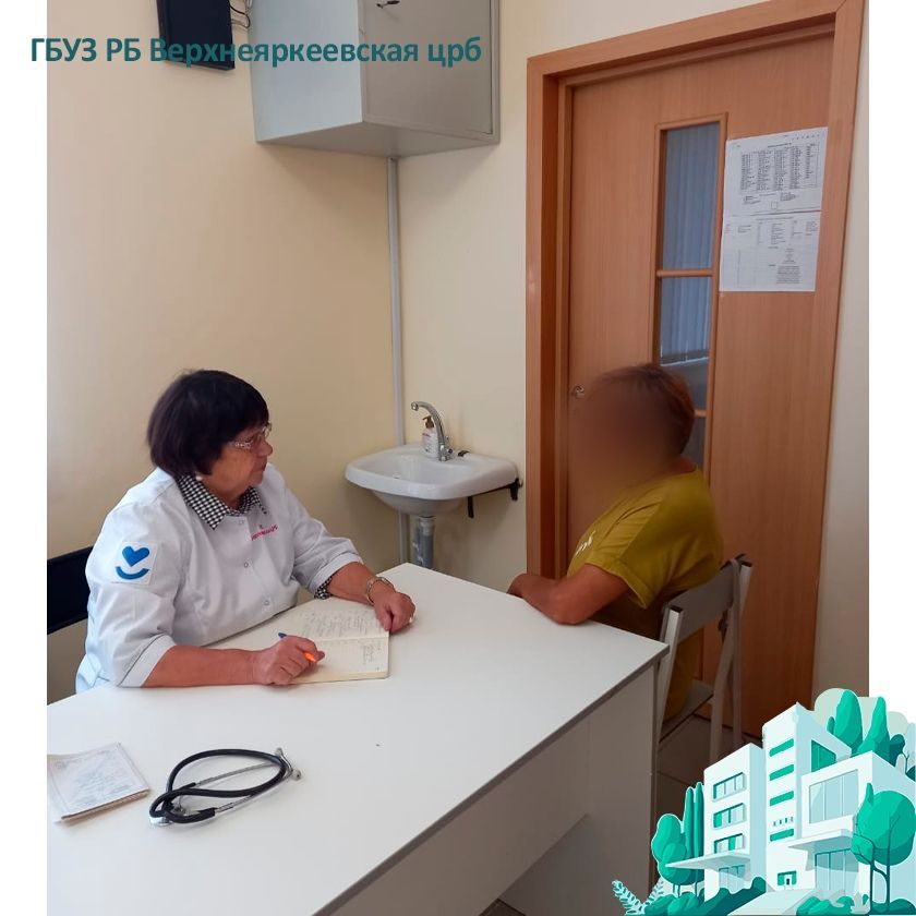 22 июля наш врач-терапевт Ямалетдинова София Исмаиловна провела дежурство в деревне Рсаево